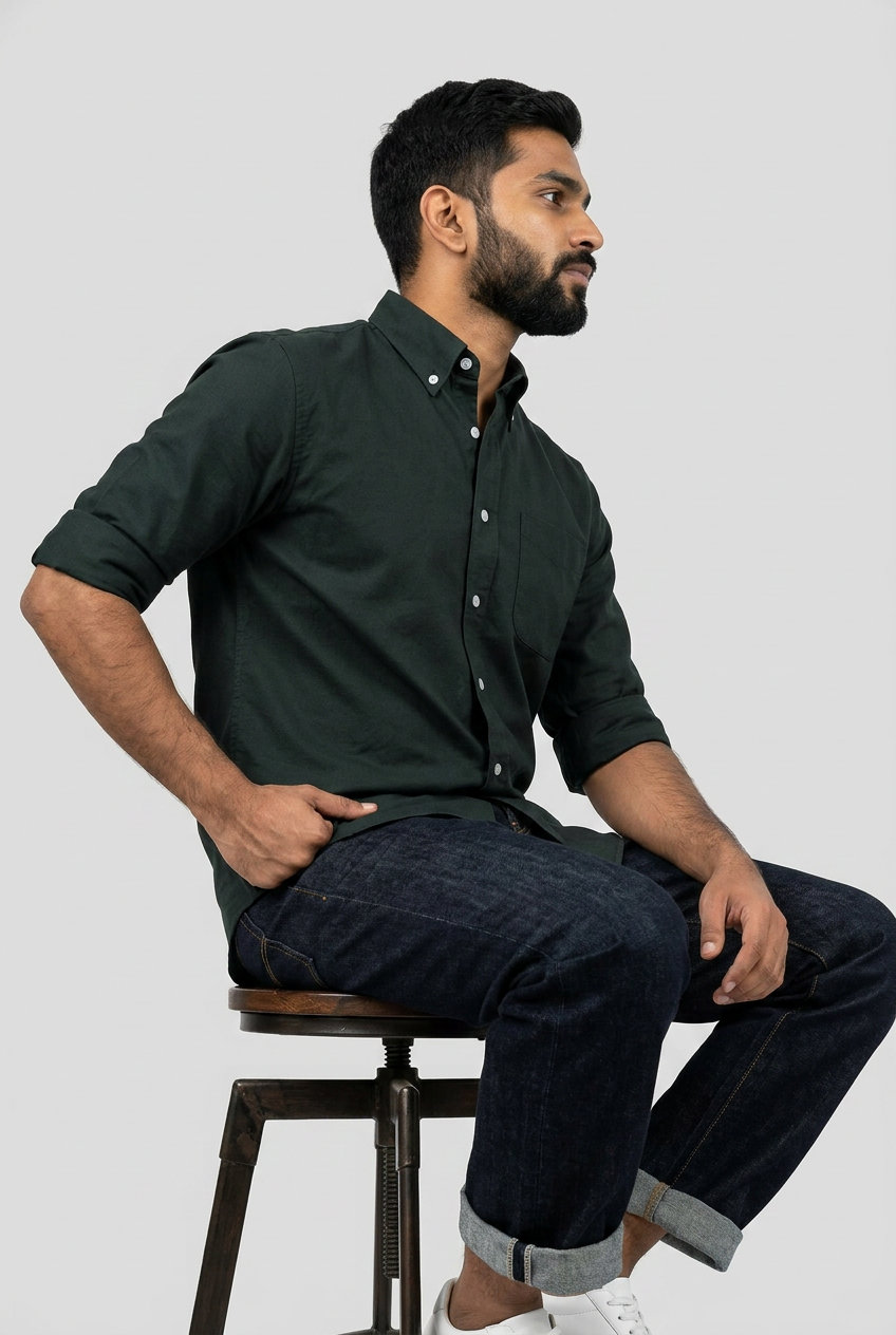 Dark Green Oxford Shirt