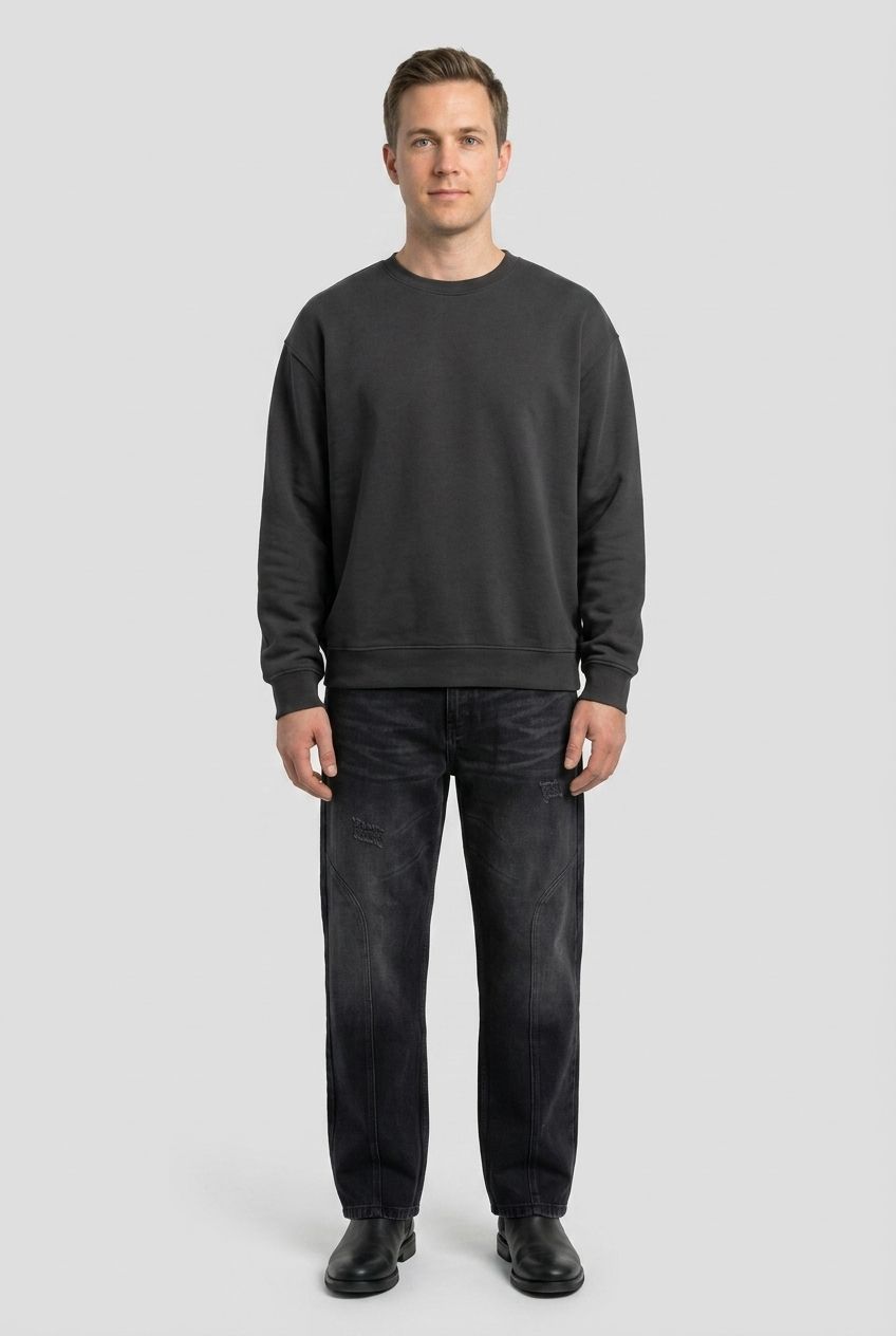 Black Denim Washed Jeans-thumbmail-6