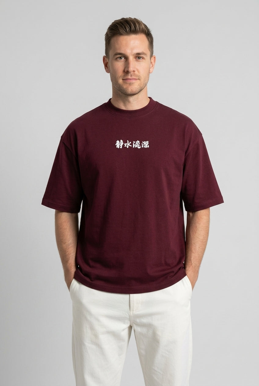 Maroon Printed T-Shirt