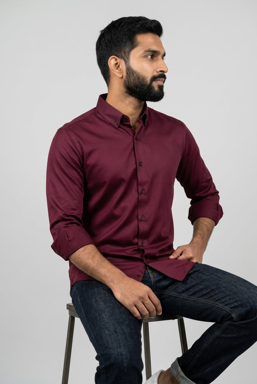Full Sleeve Satin Shirt-thumbmail-8