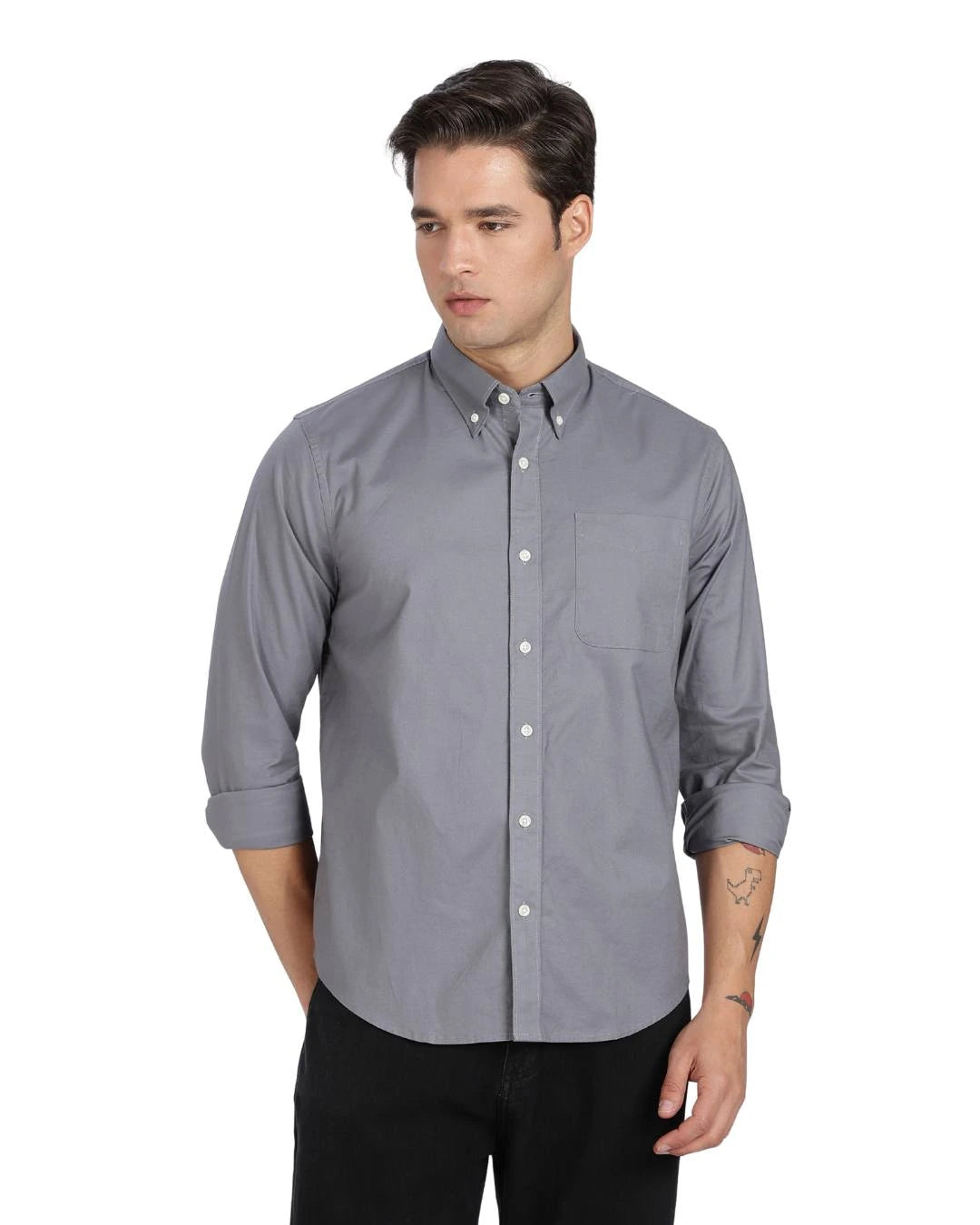 Dark Grey Oxford Shirt