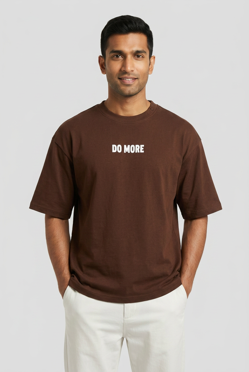 Coffee Brown Printed T-Shirt