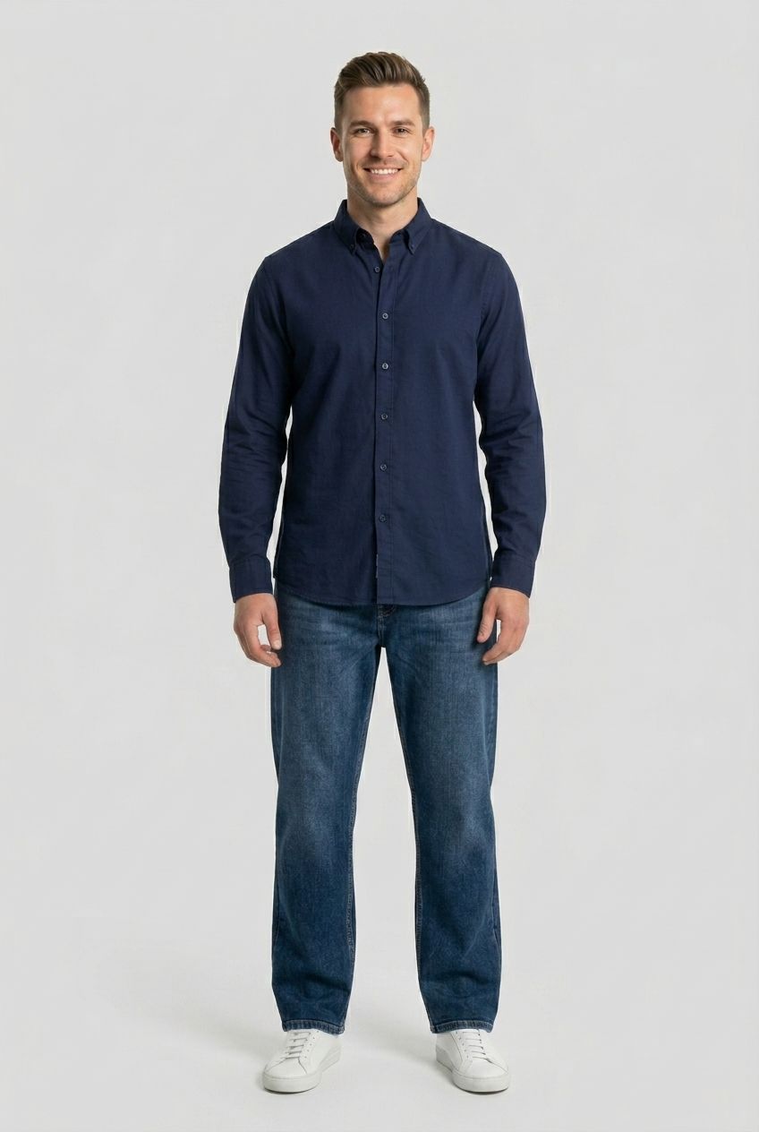 Dark Wash Denim Washed Jeans-thumbmail-7