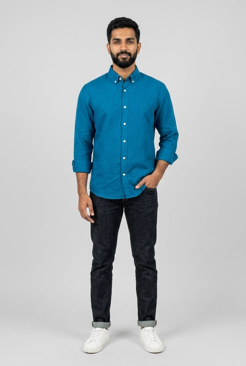 Blue Linen Shirt