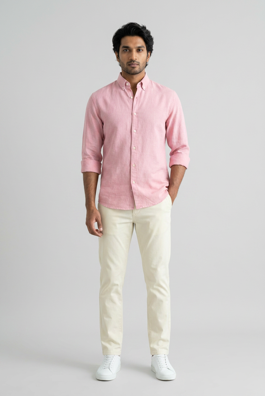 Light Pink Linen Shirt