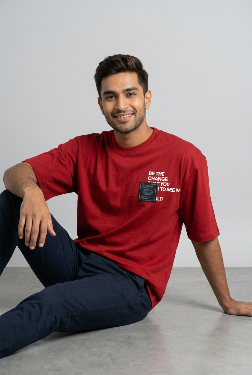 Red Printed T-Shirt-thumbmail-3