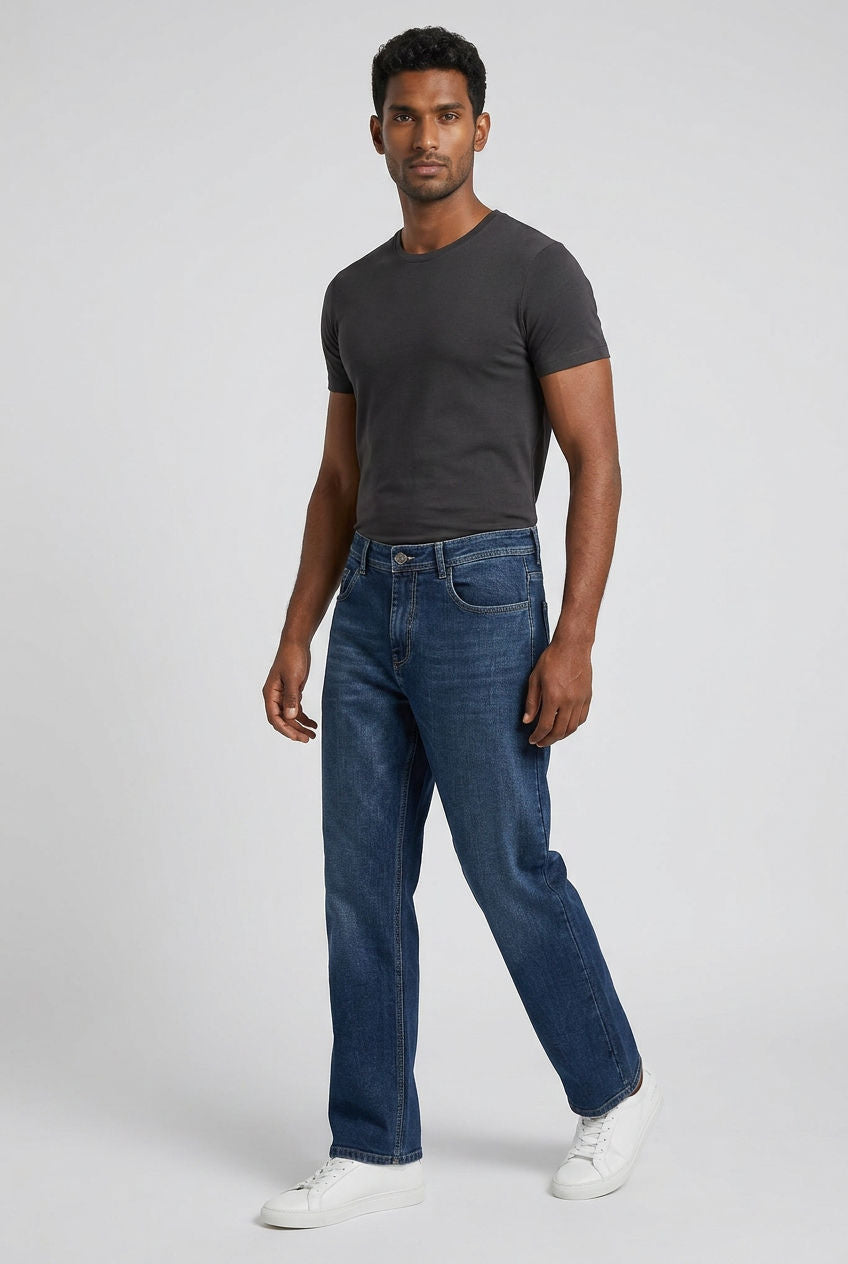Dark Blue Denim Washed Jeans-thumbmail-8