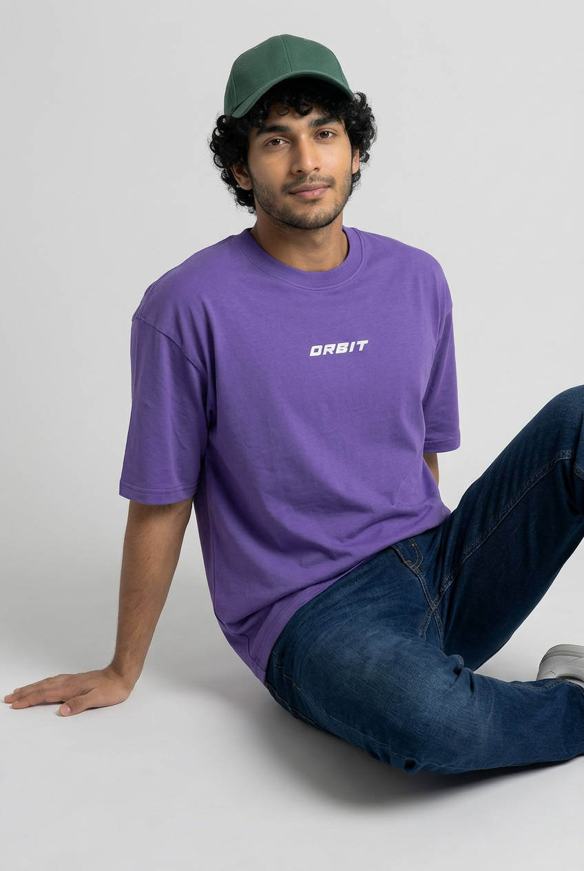 Lavender Printed T-Shirt-thumbmail-3