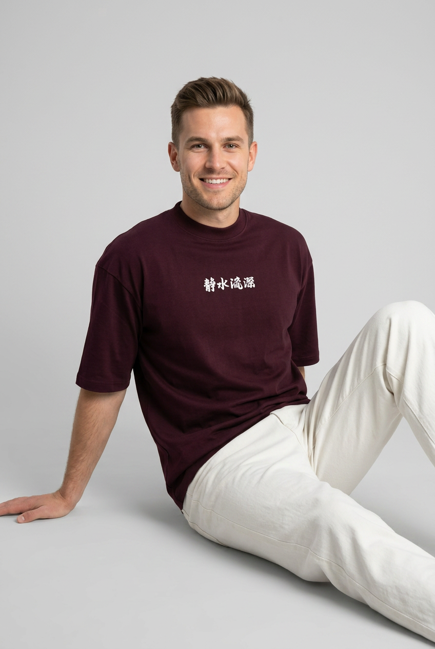 Maroon Printed T-Shirt-thumbmail-6