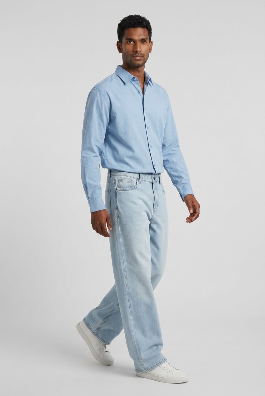 Light Wash Denim Washed Jeans