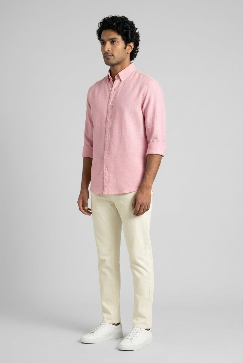 Light Pink Linen Shirt-thumbmail-3