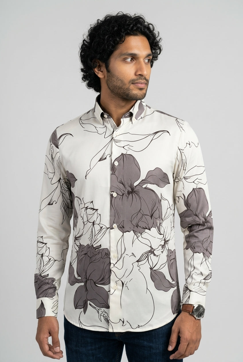 White Wine Printed Shirt