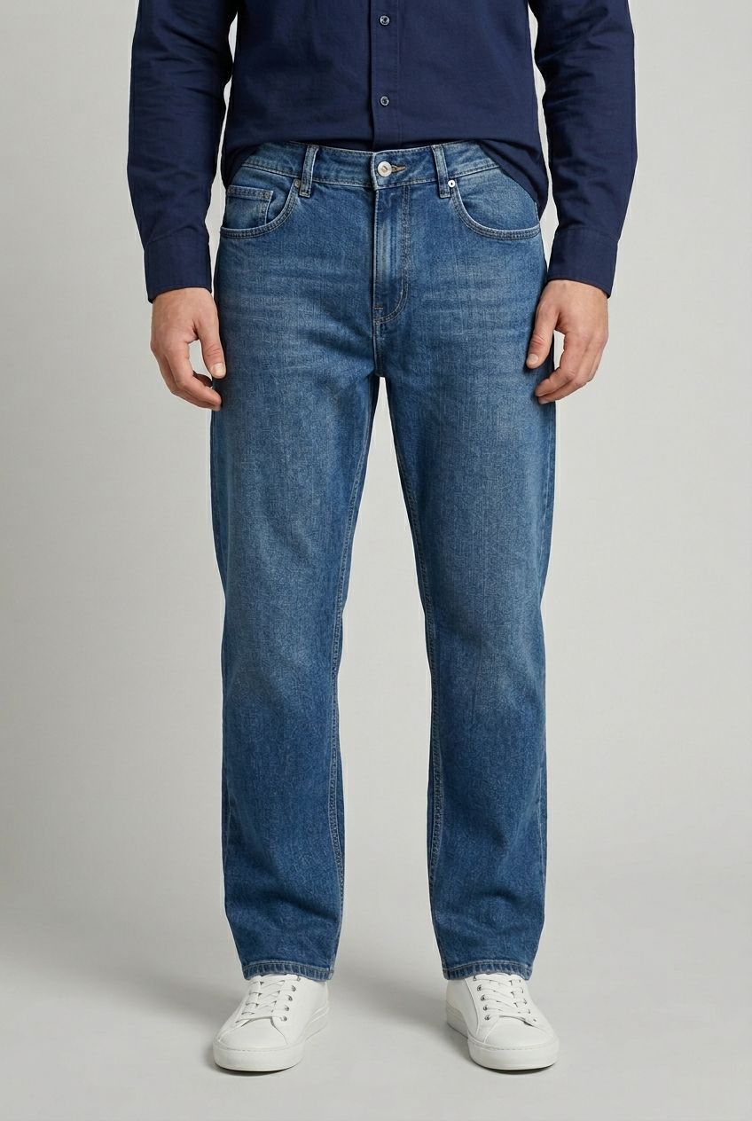 Dark Wash Denim Washed Jeans