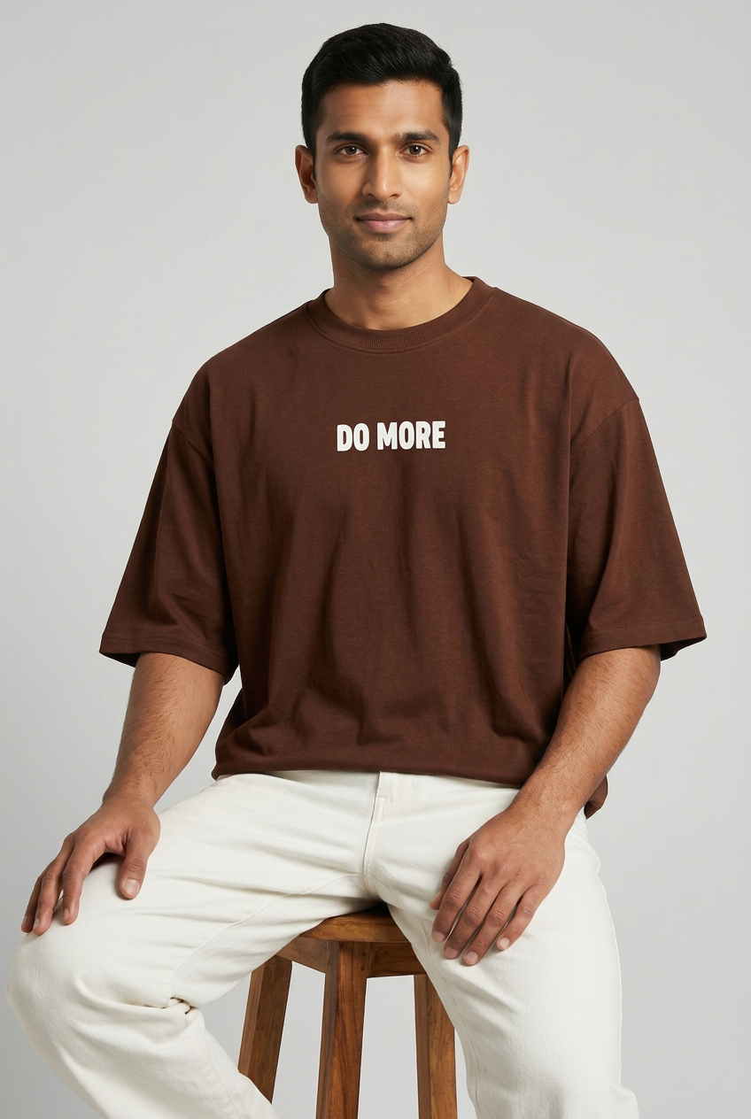 Coffee Brown Printed T-Shirt-thumbmail-5