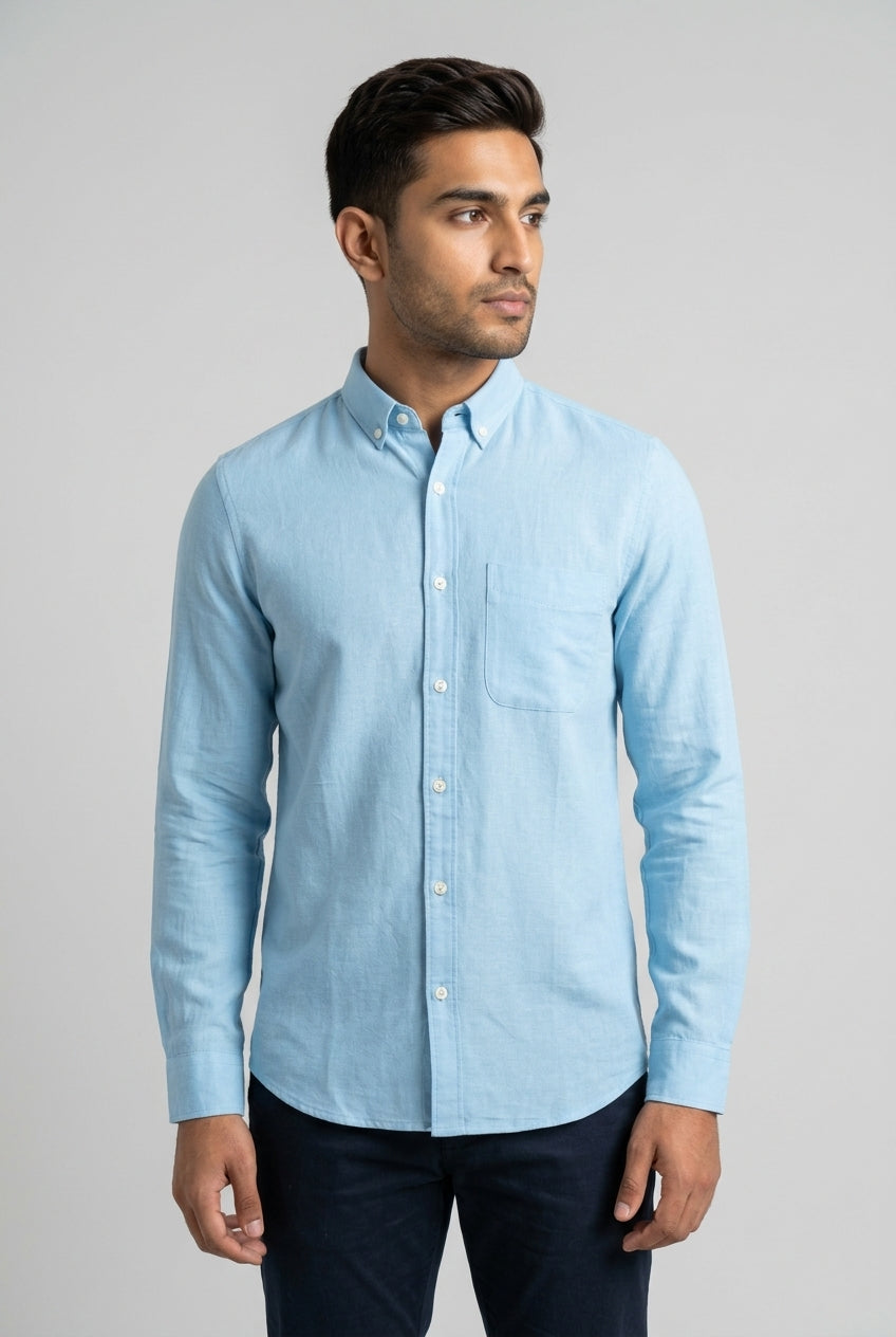 Sky Linen Shirt-thumbmail-3