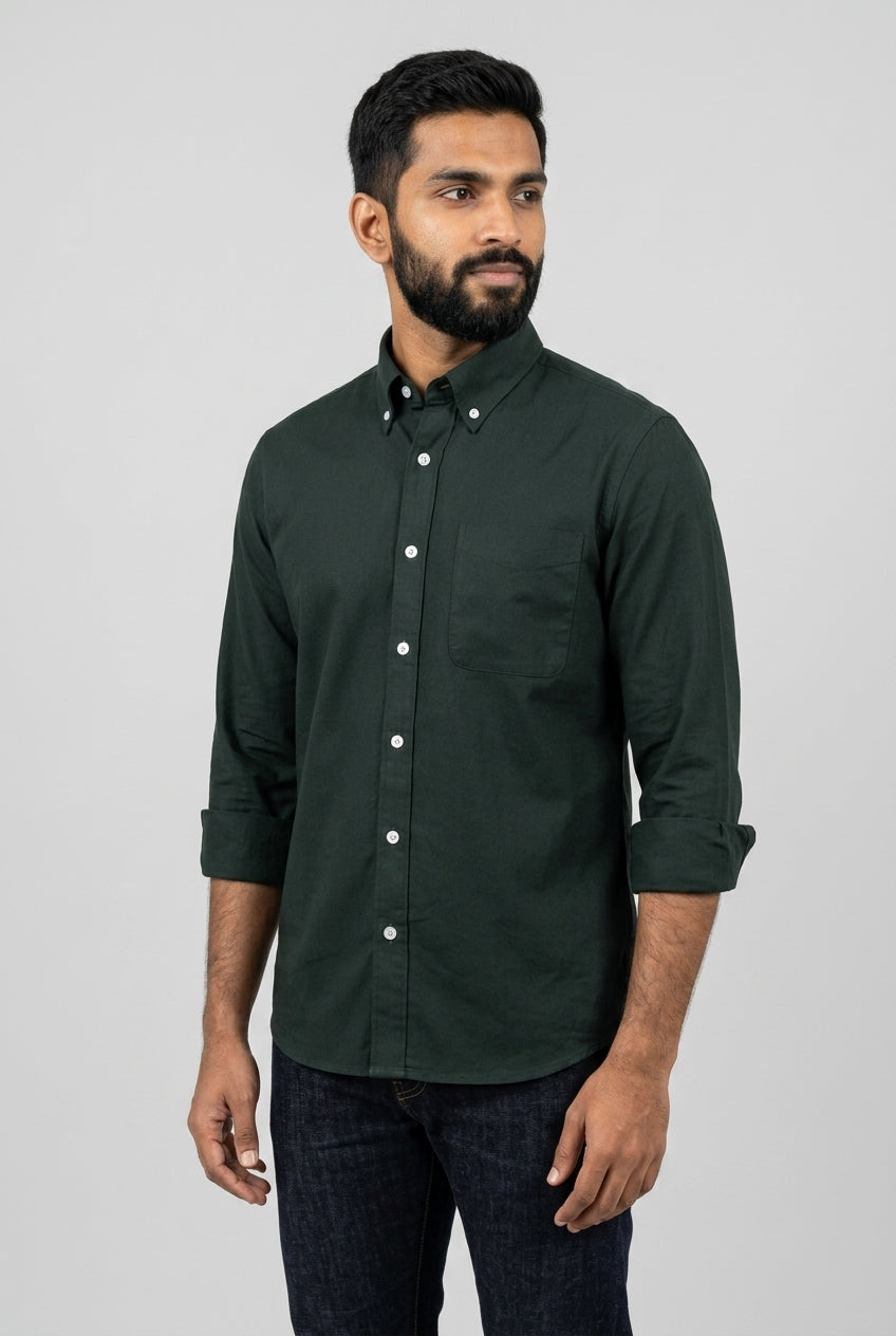 Dark Green Oxford Shirt