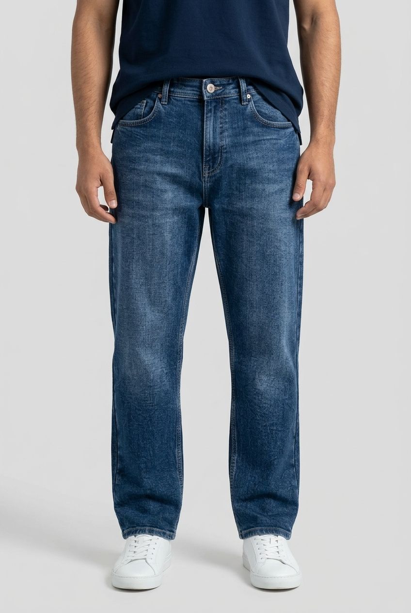 Blue Denim Washed Jeans