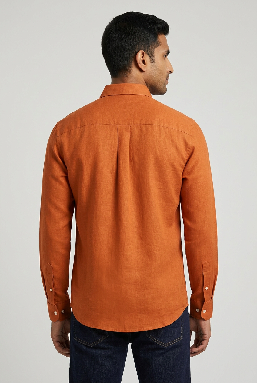 Rust Linen Shirt-thumbmail-4