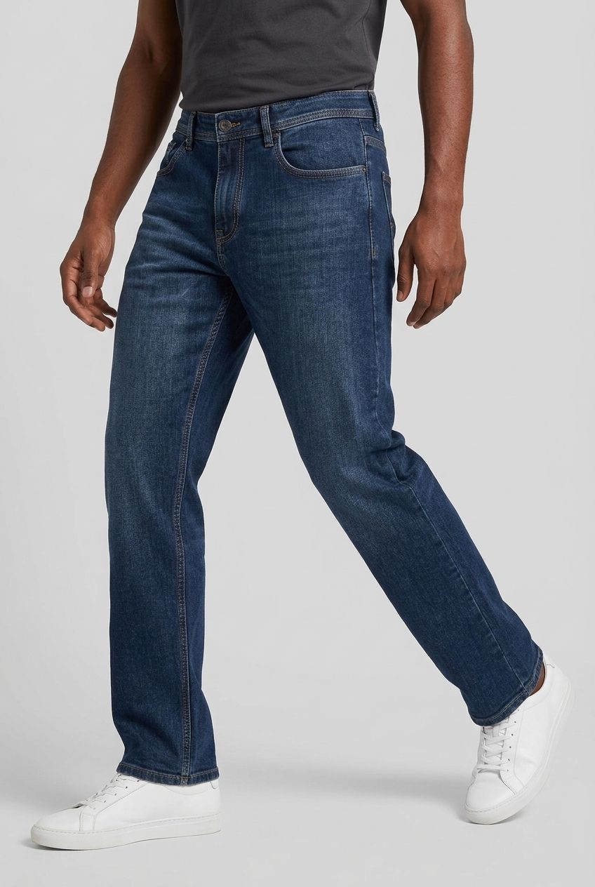 Dark Blue Denim Washed Jeans