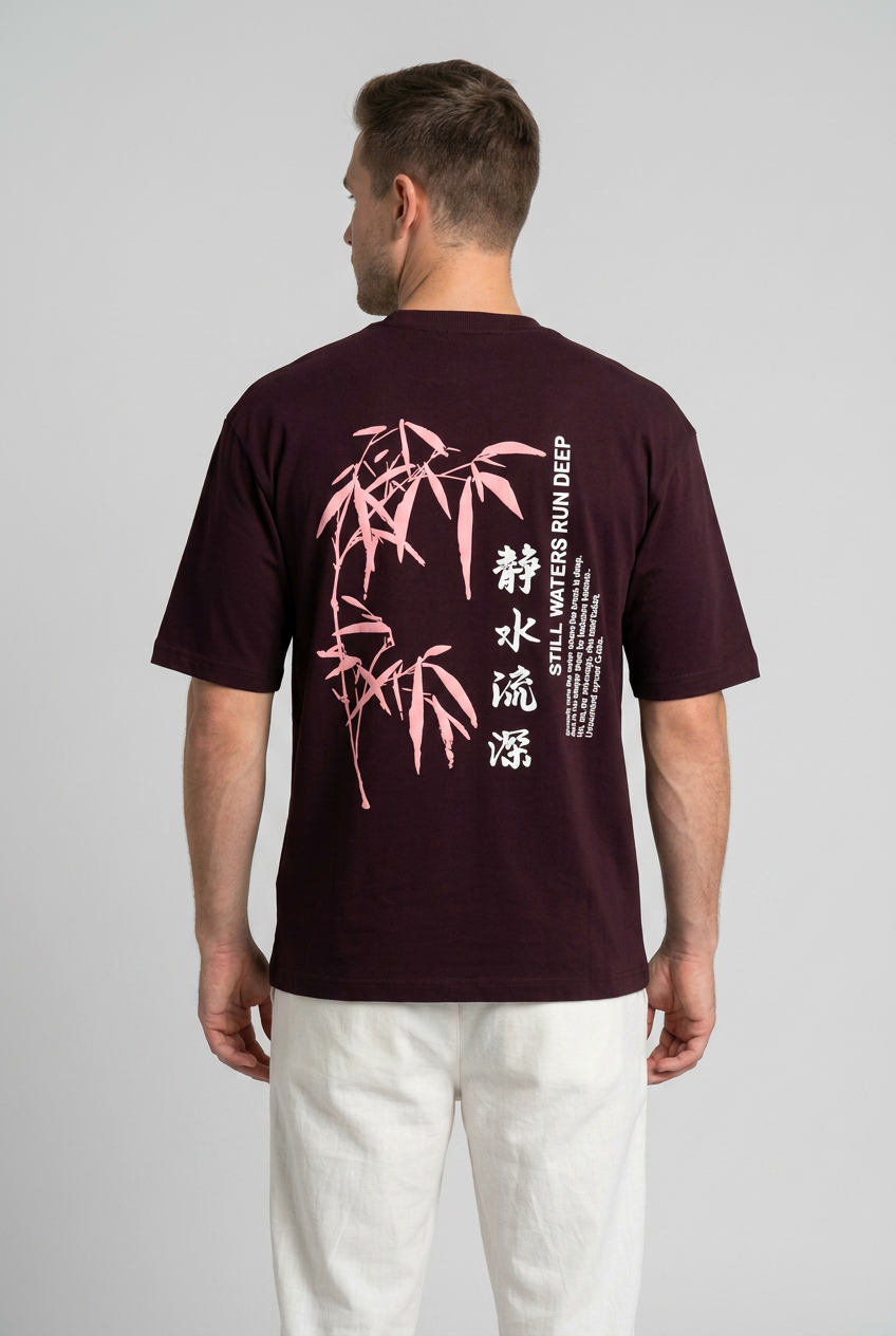 Maroon Printed T-Shirt-thumbmail-3