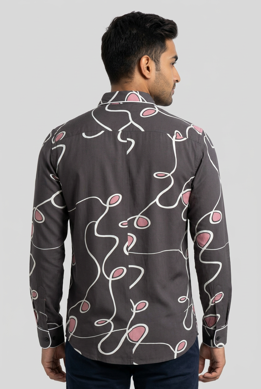 Brown Rayon Printed Shirt-thumbmail-4