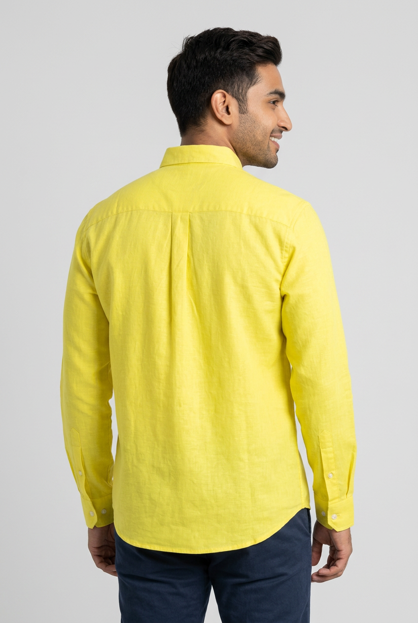 Light Yellow Linen Shirt-thumbmail-4