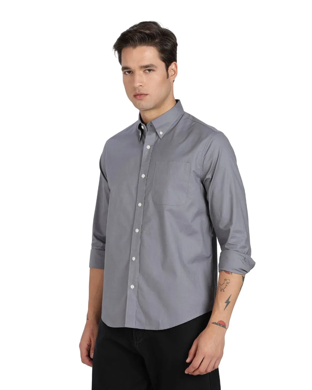 Dark Grey Oxford Shirt-thumbmail-5