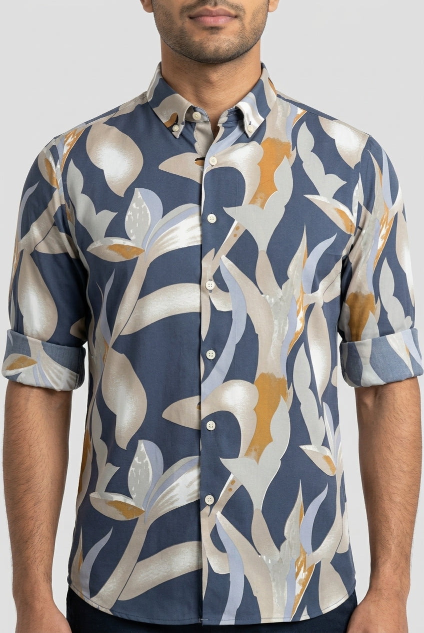 Blue Abstract Print Shirt-thumbmail-6