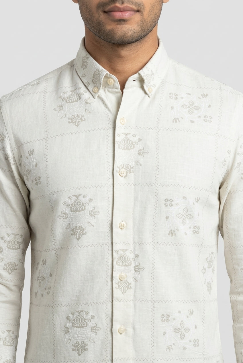 Off White Printed Shirt-thumbmail-4