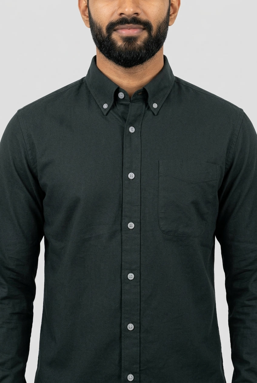 Dark Green Oxford Shirt-thumbmail-5