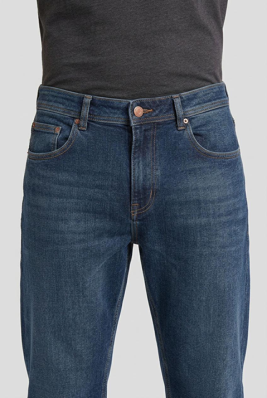 Dark Blue Denim Washed Jeans-thumbmail-3