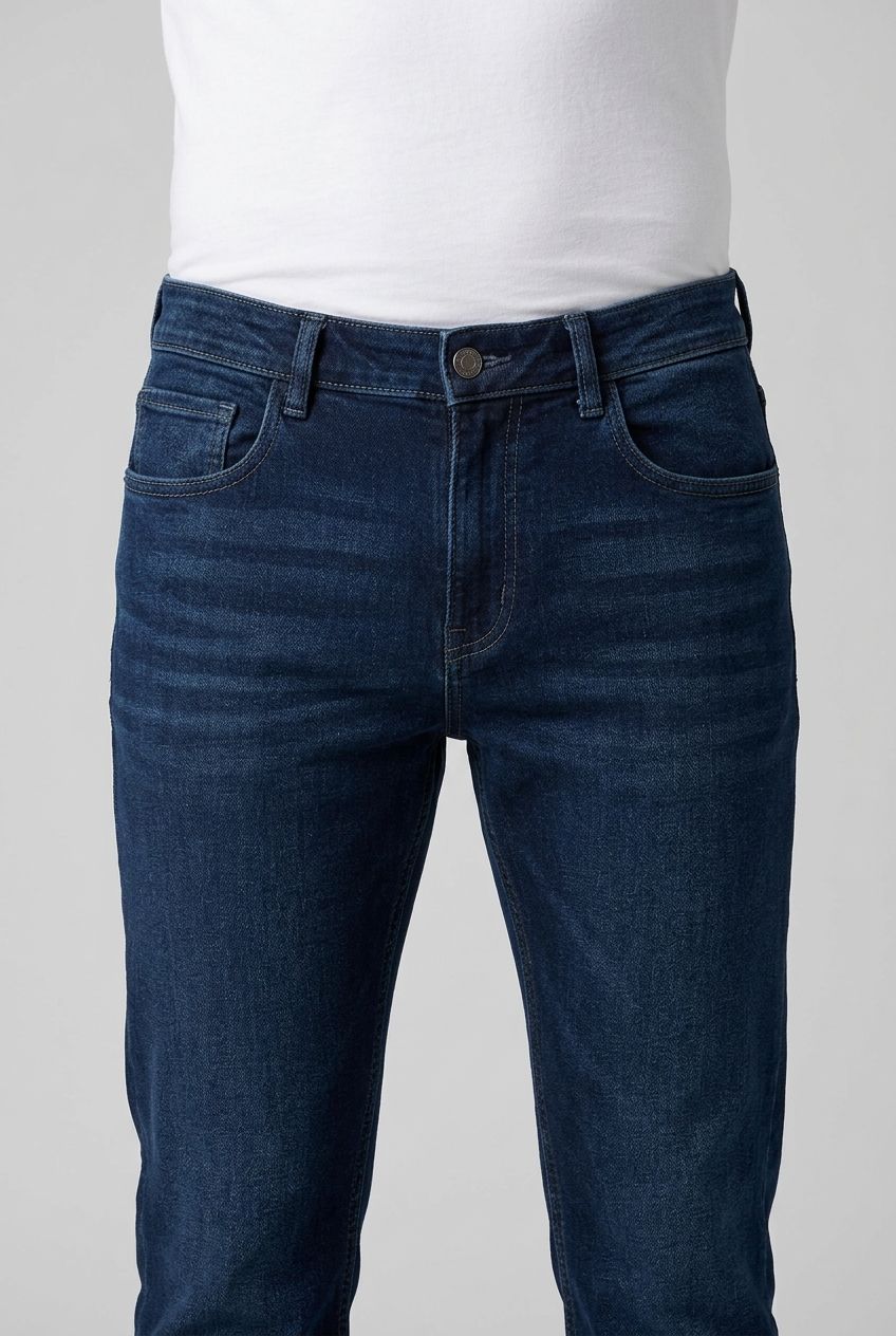 Blue Denim Washed Jeans-thumbmail-3