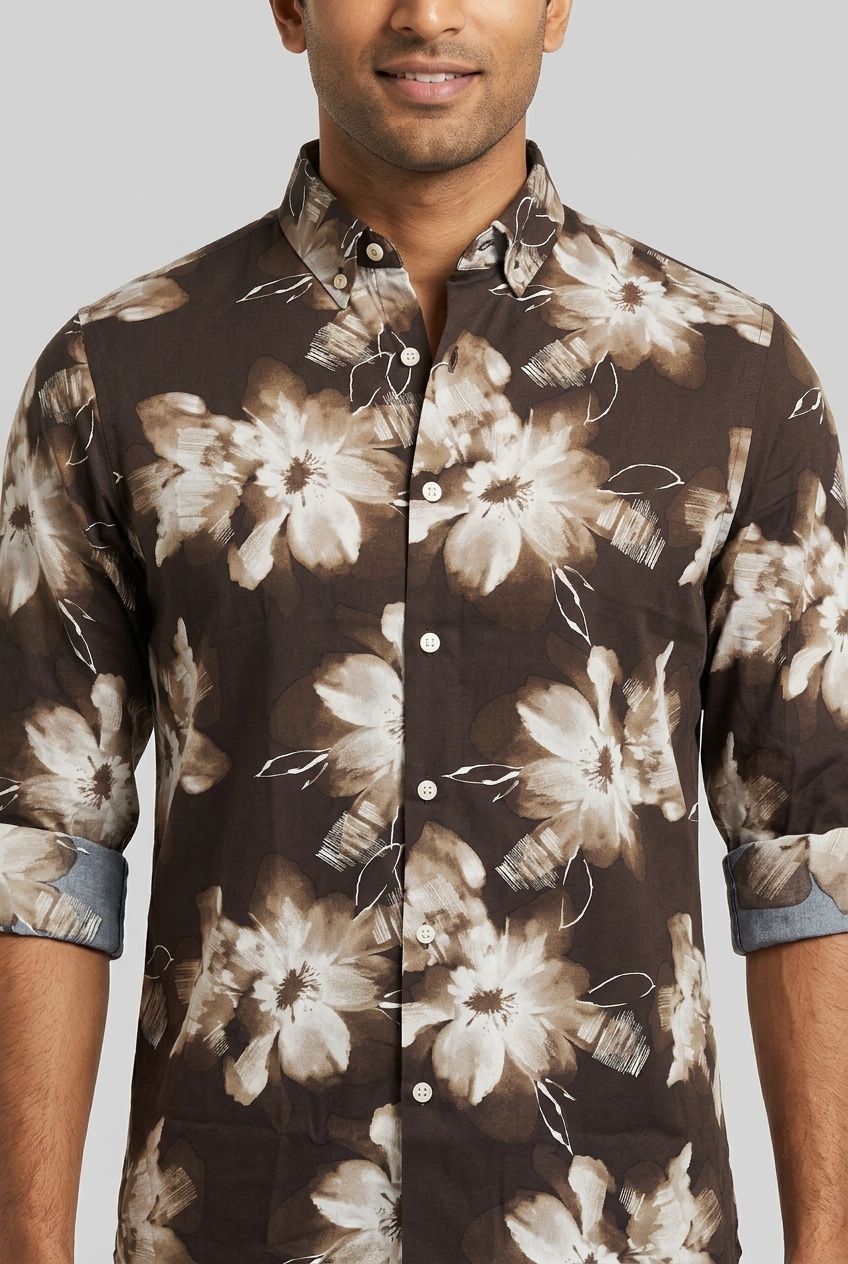 Dark Brown Printed Shirt-thumbmail-6