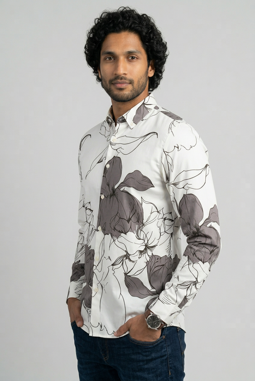 White Wine Printed Shirt-thumbmail-5