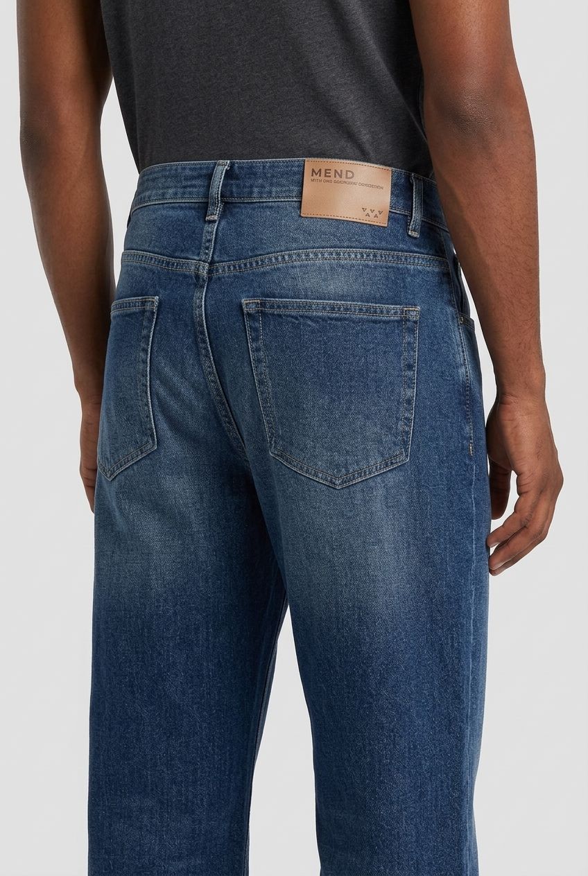 Dark Blue Denim Washed Jeans-thumbmail-4