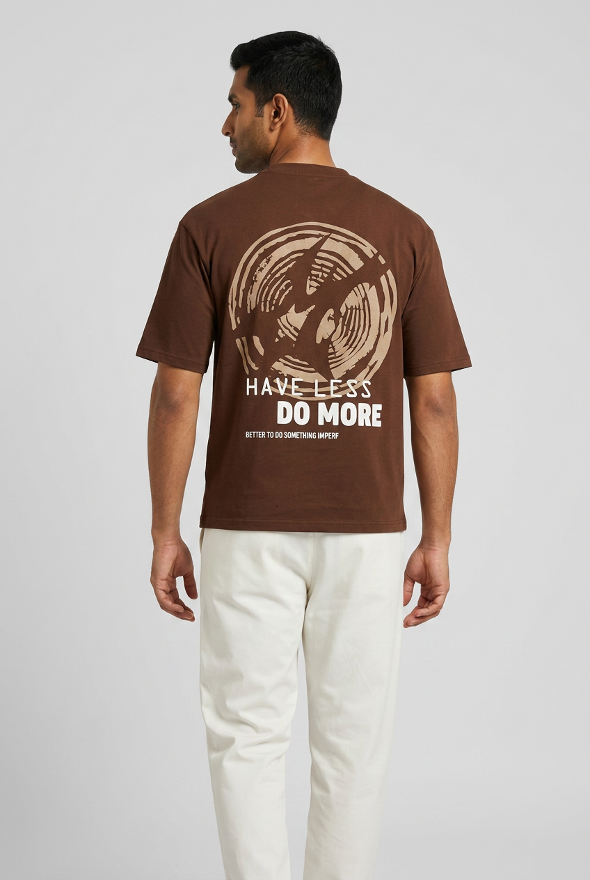 Coffee Brown Printed T-Shirt-thumbmail-7