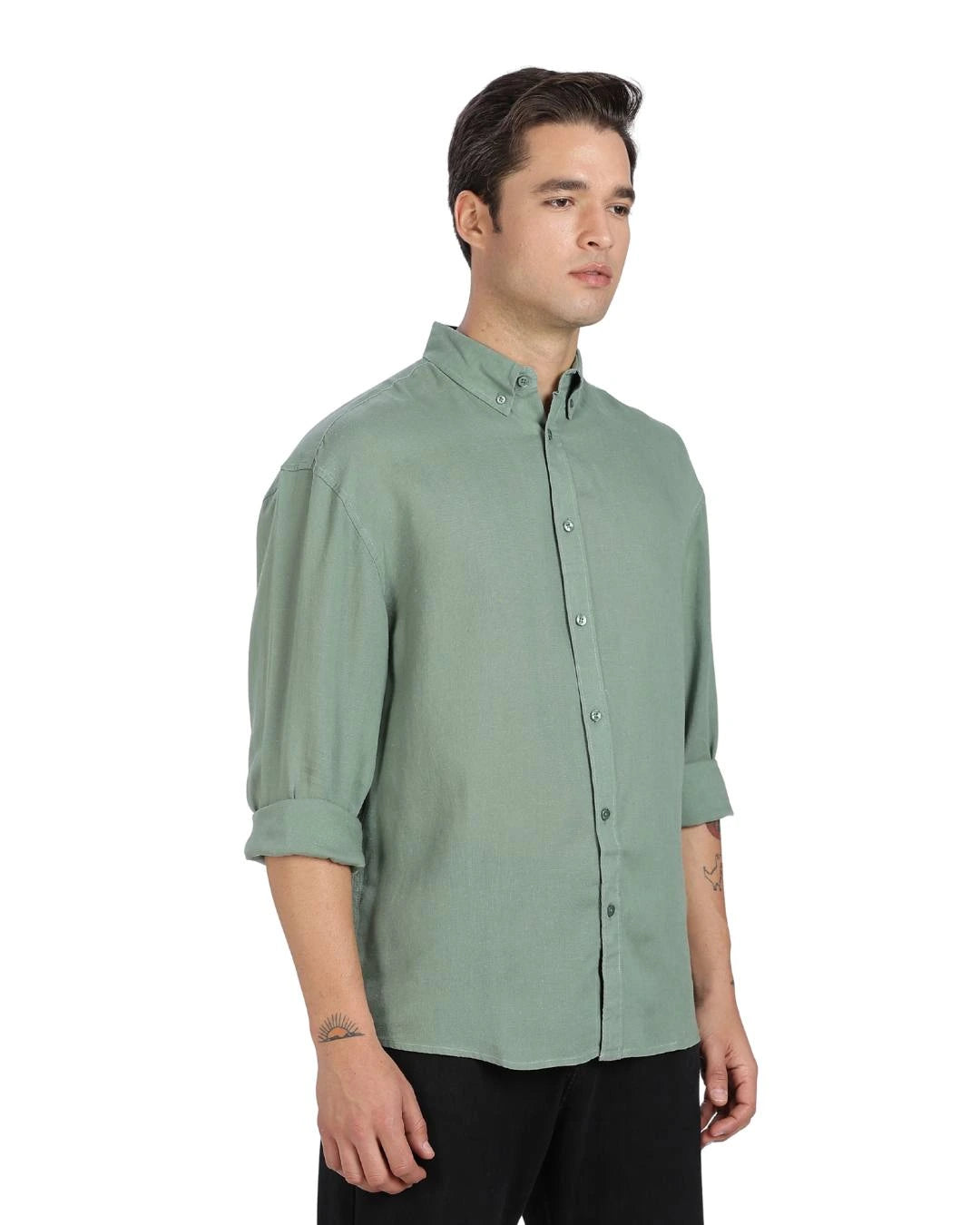 Green Linen Shirt