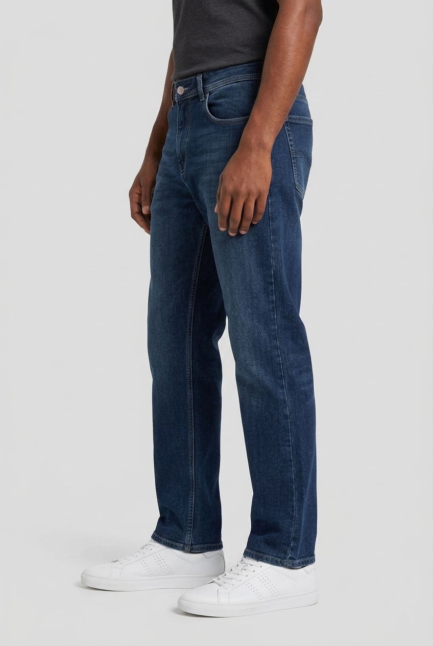 Dark Blue Denim Washed Jeans-thumbmail-5