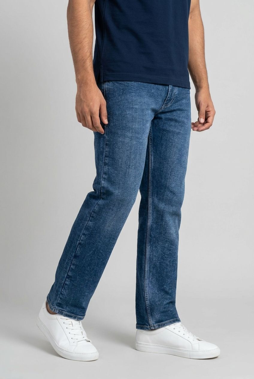 Blue Denim Washed Jeans-thumbmail-6