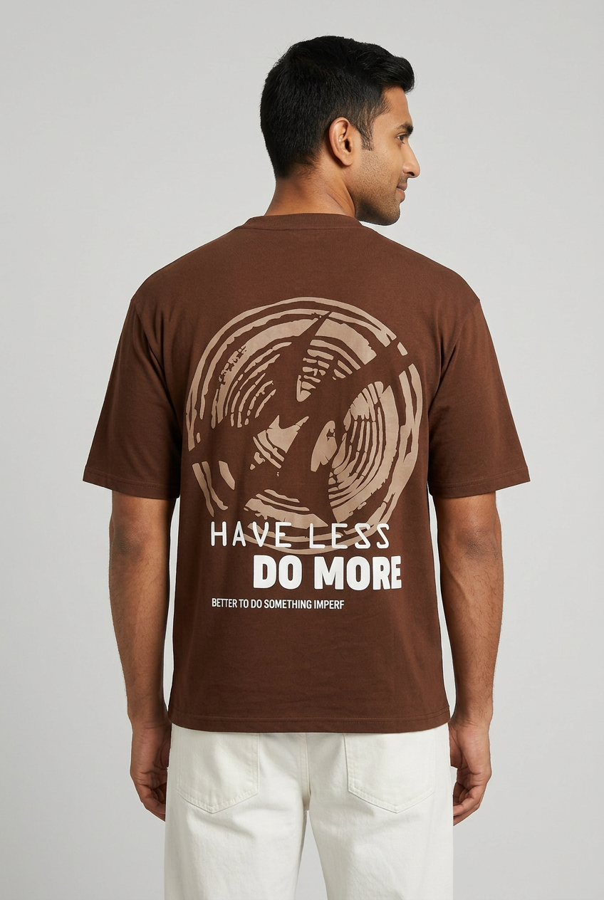 Coffee Brown Printed T-Shirt-thumbmail-3