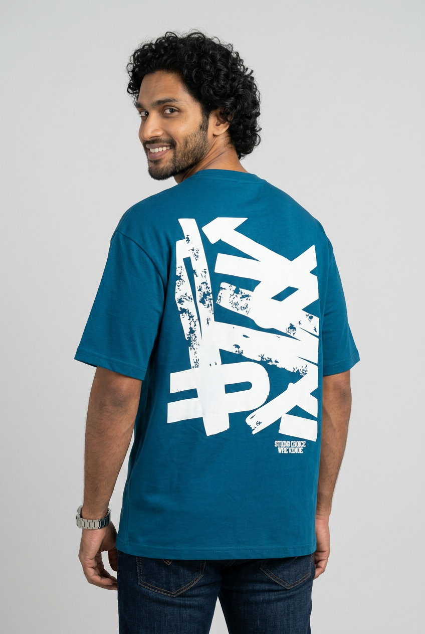 Sage Blue Printed T-Shirt