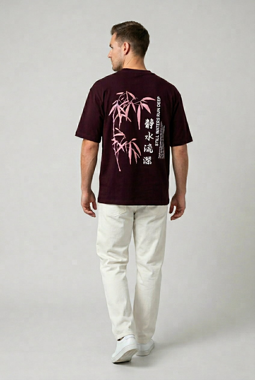 Maroon Printed T-Shirt-thumbmail-4