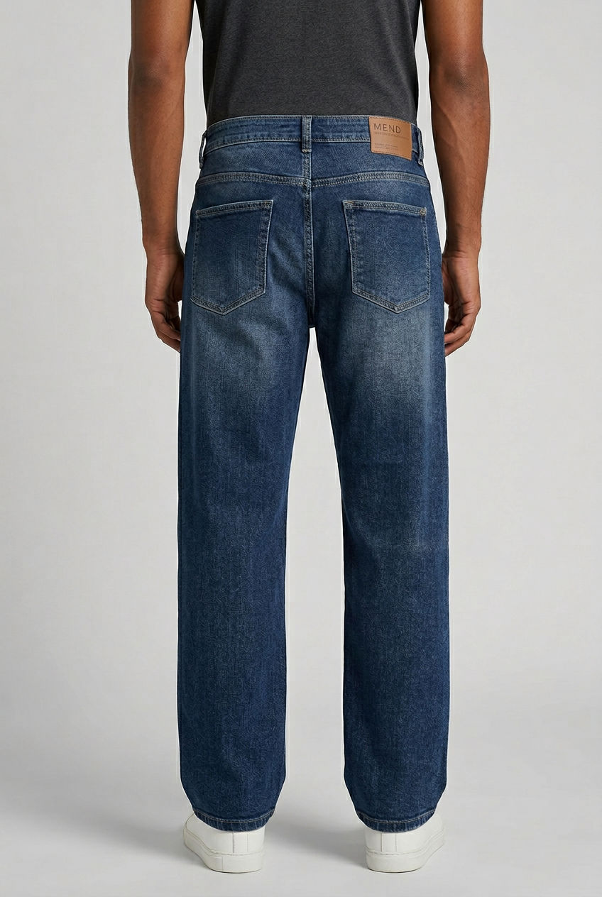 Dark Blue Denim Washed Jeans-thumbmail-6