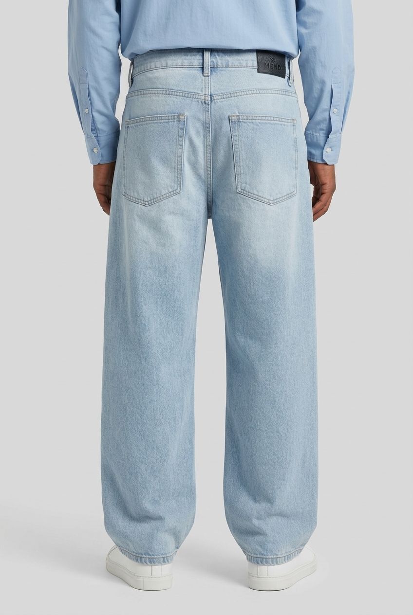 Light Wash Denim Washed Jeans-thumbmail-6