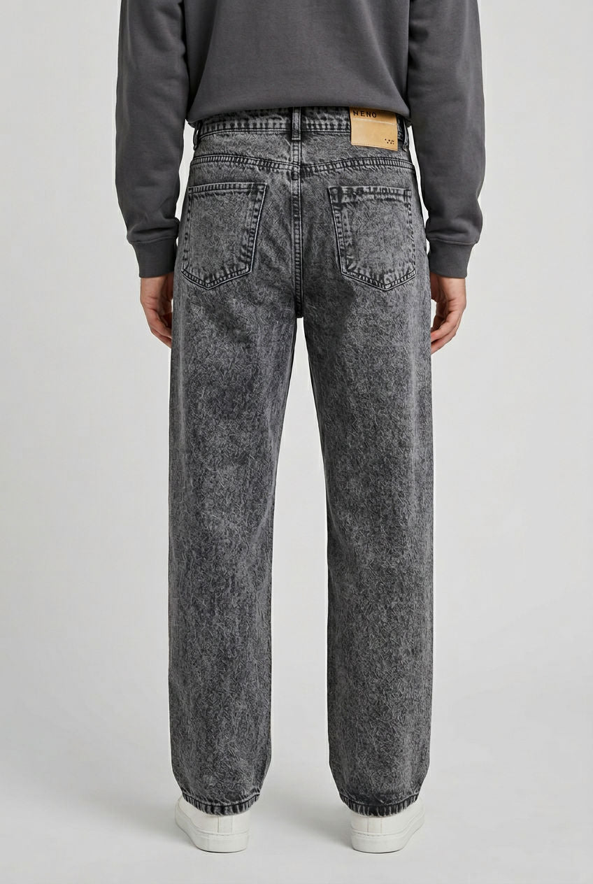 Light Grey Denim Washed Jeans-thumbmail-6