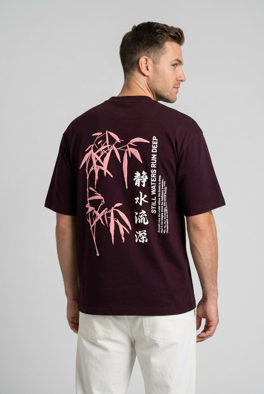 Maroon Printed T-Shirt