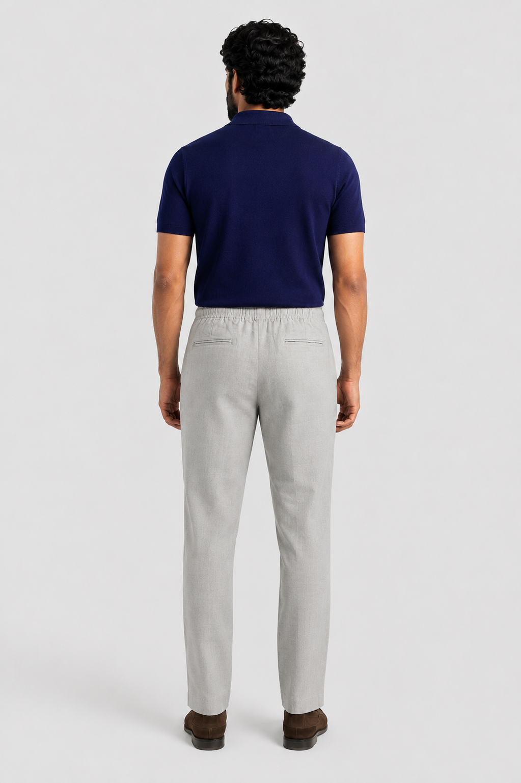 Natural Semi Fit Linen Trouser-thumbmail-3