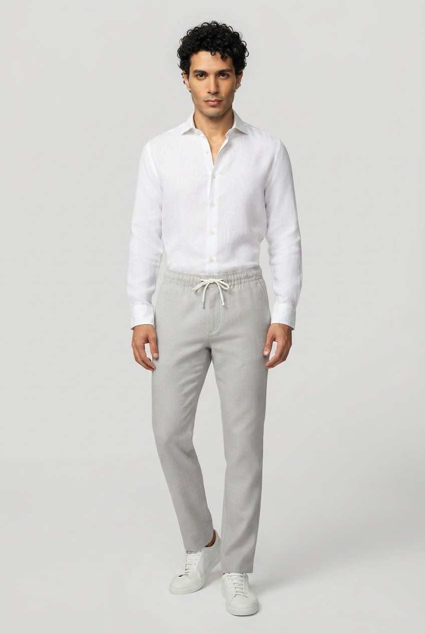 Ash Linen  Semi Fit Linen Trouser product image
