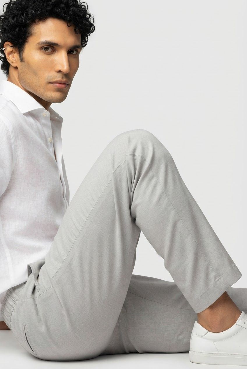 Ash Linen  Semi Fit Linen Trouser product image