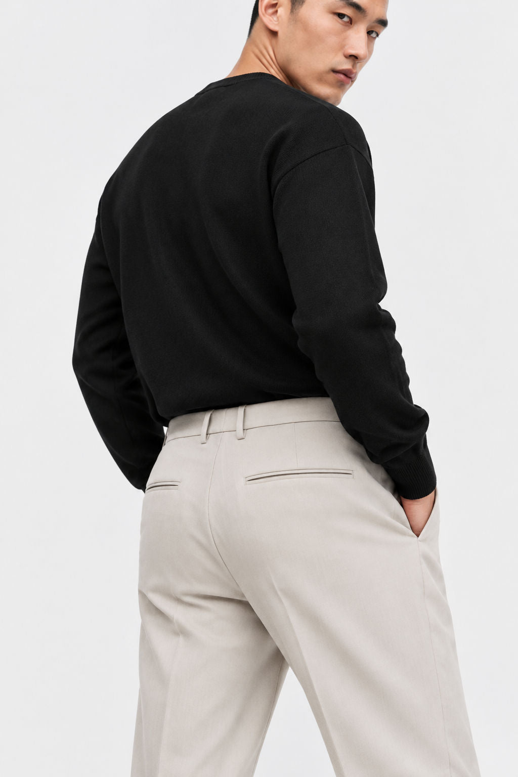 Beige Solid Semi Slim Fit Half Sleeve Trouser product image